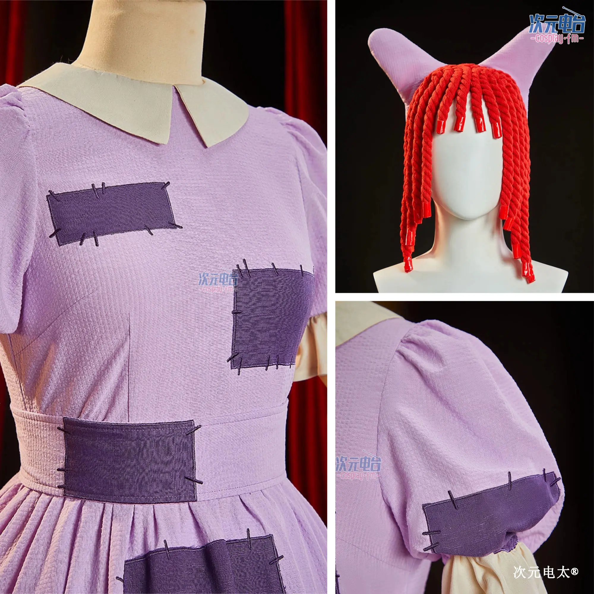 Ragatha Cosplay Costume For Adult Women Short Sleeve Pomni Dress The Amazing Digital Circus Halloween Carnival Party Clown Suit
