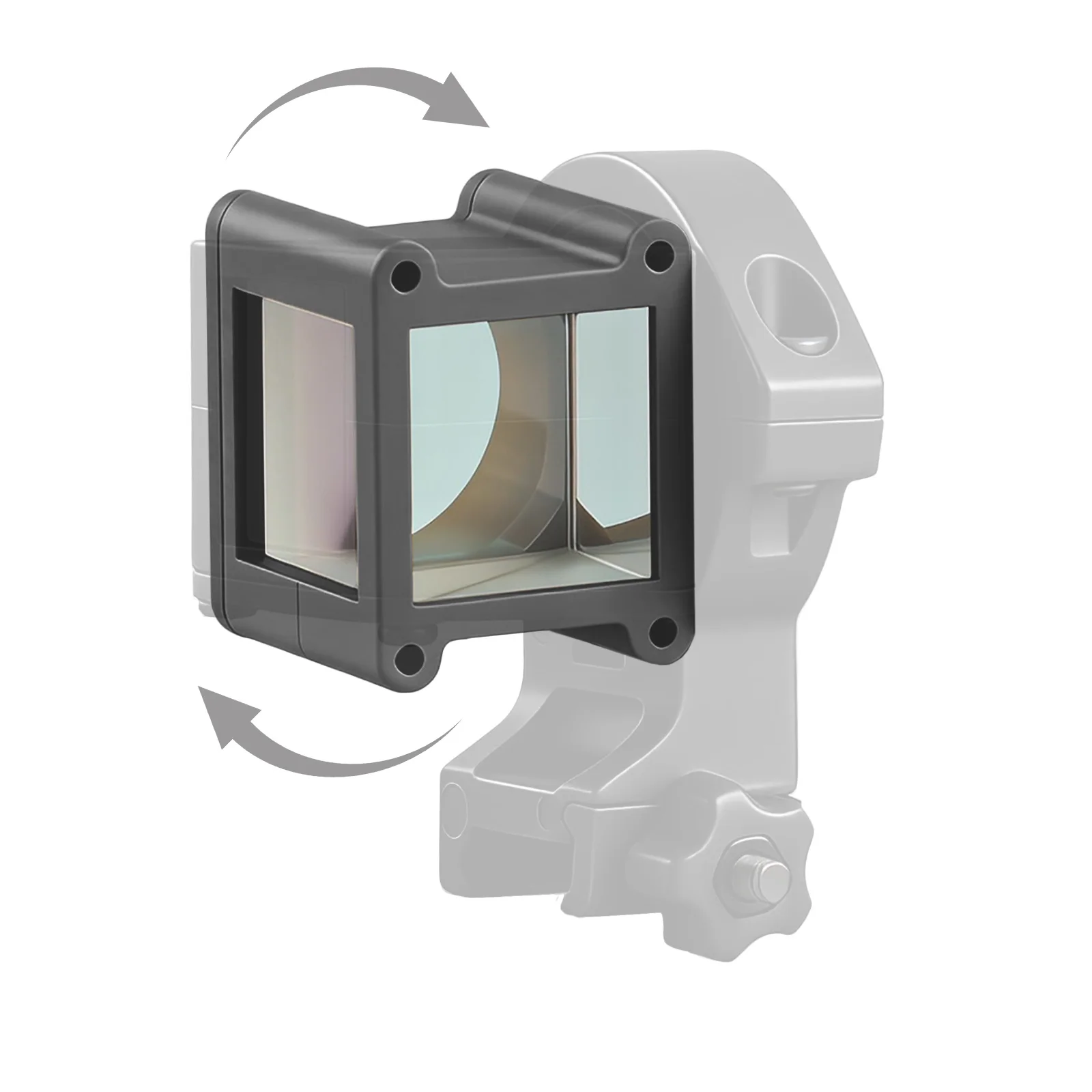 CANIS 1X Corner Prism Sight, Dual Path Optical System, Glass Fiber Nylon Housing, 360° Rotation, Picatinny Mount Prism Optic
