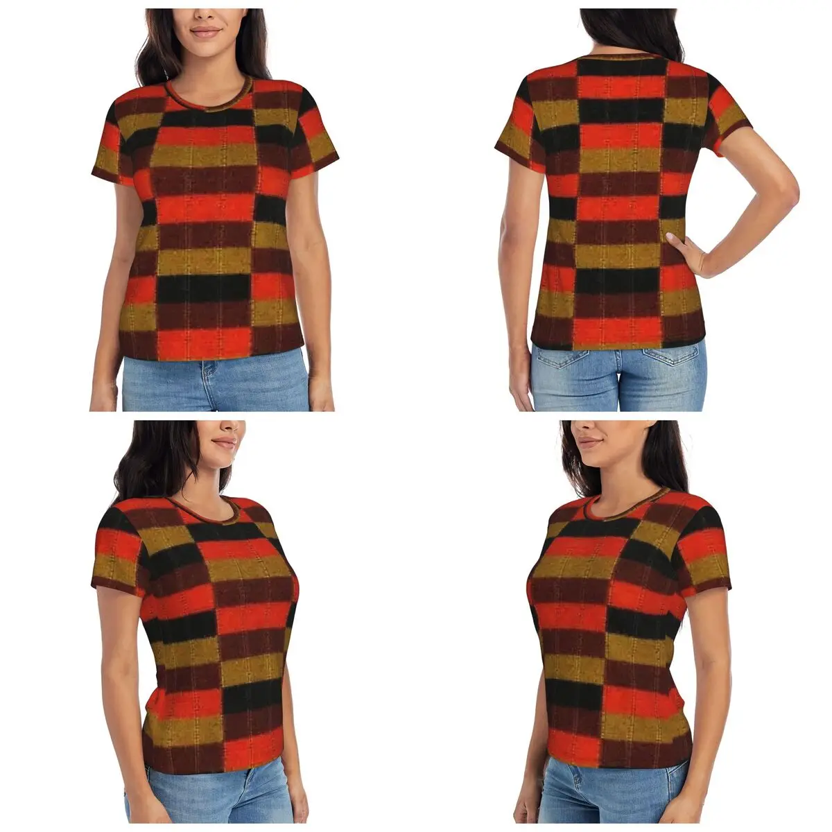 District Line Moquette Seat Cover T-Shirt for Women O-Neck Streetwear T Shirts Women's Short Sleeve Summer Clothes Tops