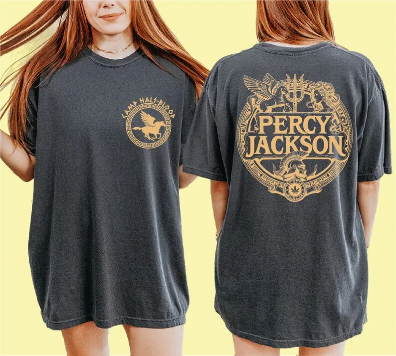 Percy Jackson Graphic T Shirts Camp Half Blood Chronicles Branches Tee Halfblood Shirts Summer Cotton Tee Tops Aesthetic Clothes