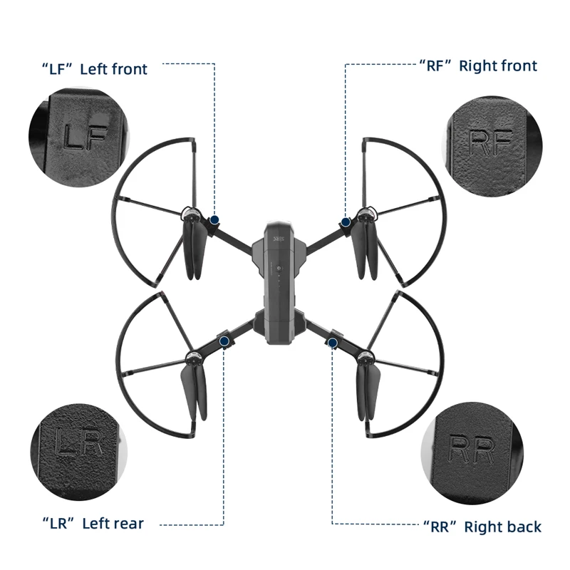 สําหรับ Sjrc F11S ใบพัด Protector Drone QUICK RELEASE ใบพัด GUARD Props Blade Wing พัดลมสําหรับ Sjrc F11S อุปกรณ์เสริม