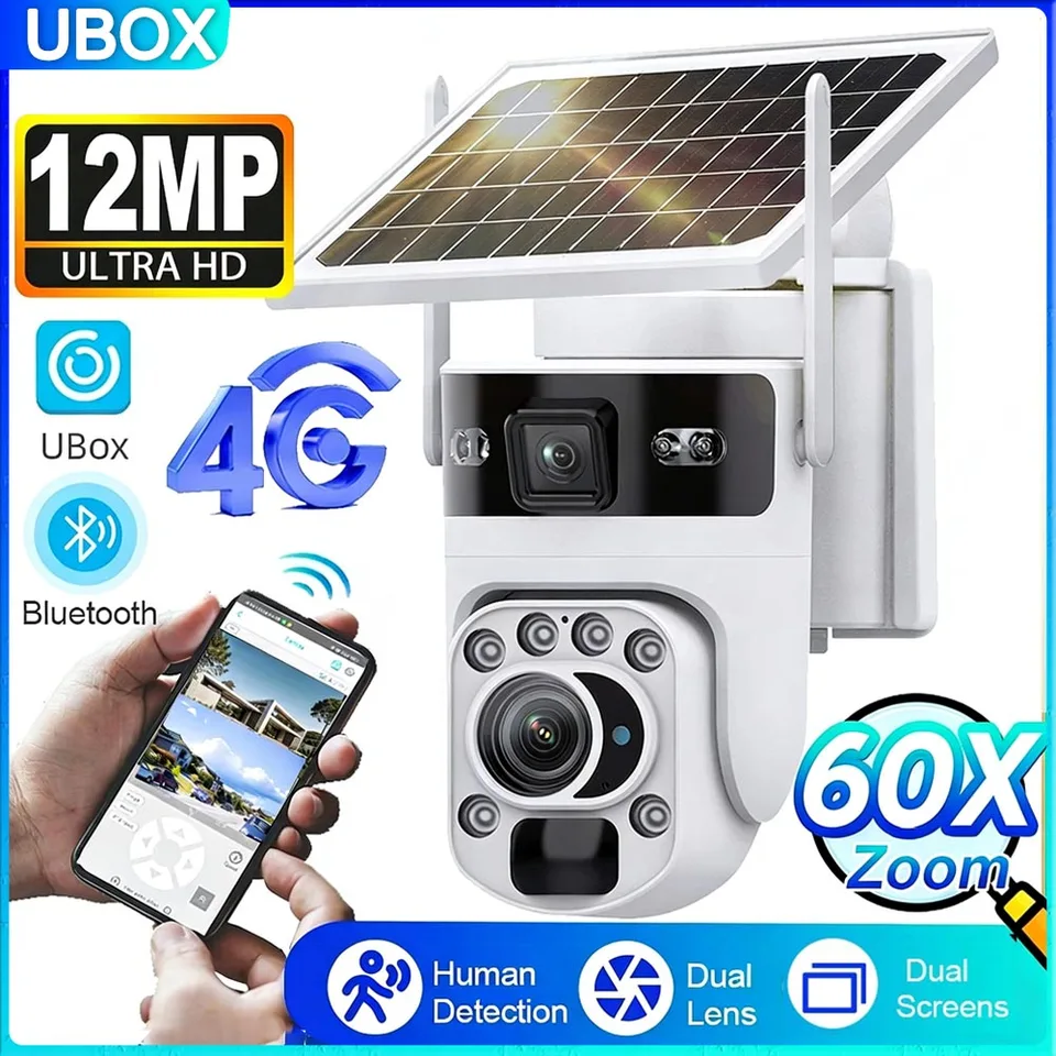 4G Solar Camera 60X Zoom PTZ Night Vision