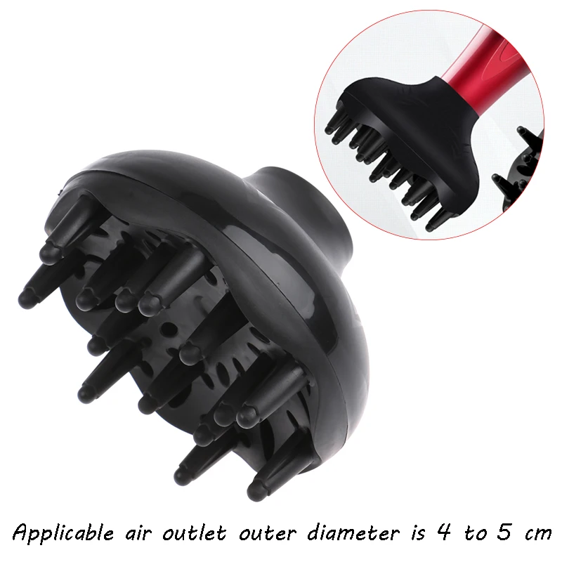 1pc Hair Diffuser Professional Hair Styling Curl Dryer Diffuser Universal Hairdressing Blower Styling Salon Curly Tool Black