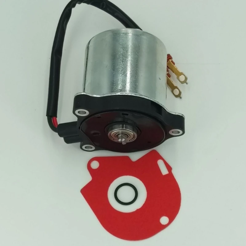 47070-48060 Brake Assist Pump Motor 47070-48020 with Cylindrical Metal Housing, Attached Leads, Mounting Plate, and Circular