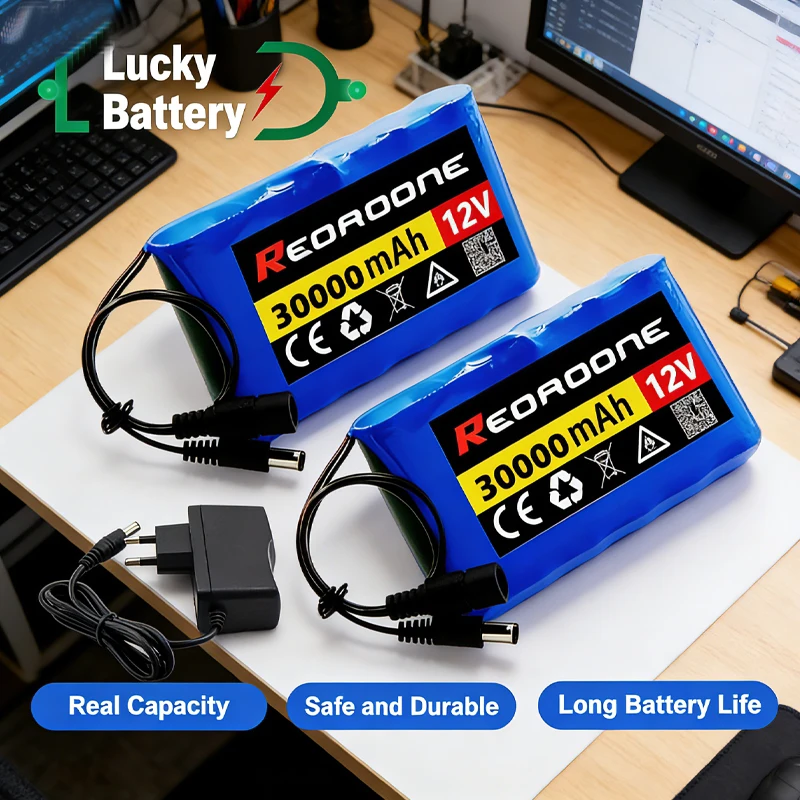 

✨✨New 30000mah 3S2P 12V Portable Rechargeable Li-Ion Battery For LED Portable Rechargeable Li-ion Battery for fishing lights