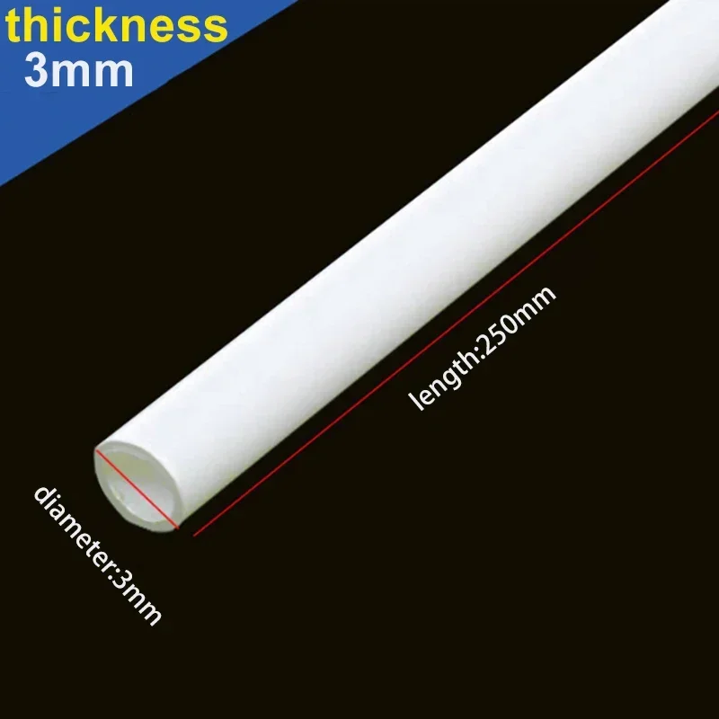 10pcs ABS Round Tube Strip Tube Stick Building Craft Architectural 250mm White Model Railway Train Miniature Railroad Decoration