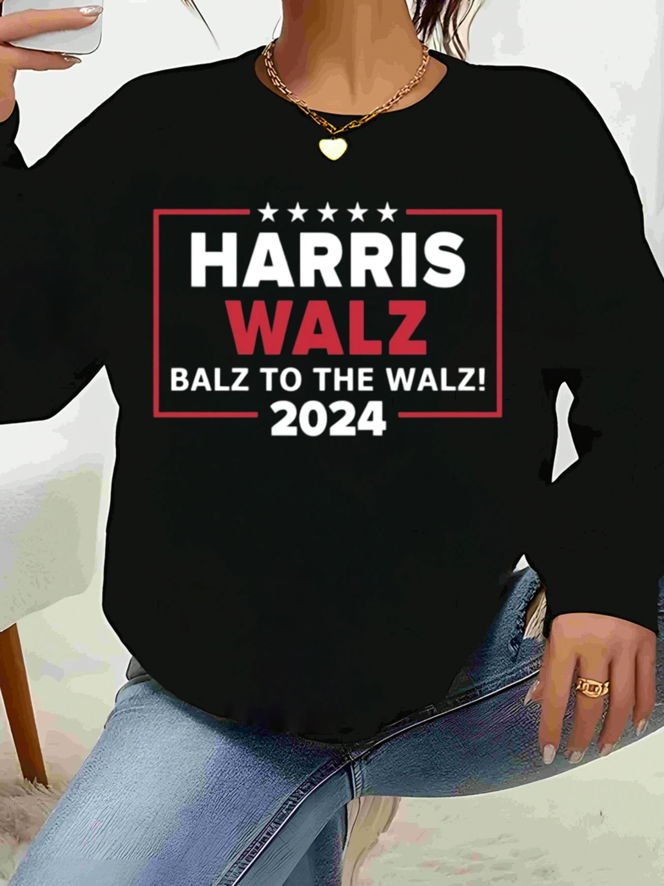 

Футболка Harris Walz Balz to the Walz 2024, футболка с длинными рукавами и принтом, сезон выбора, повседневная одежда для женщин и мужчин