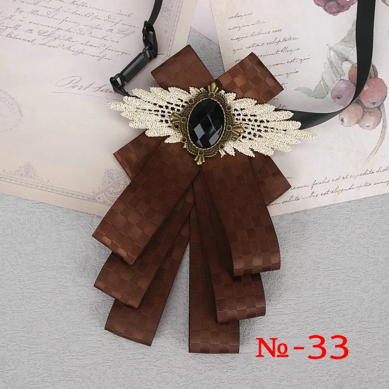 57 farben Wunderschöne Band Bowtie Schwarz Schmuck Metall Männer Hochzeit Party Schmetterling Weibliches Hemd Zubehör Damen Luxus Pin Fliege – Detail 39