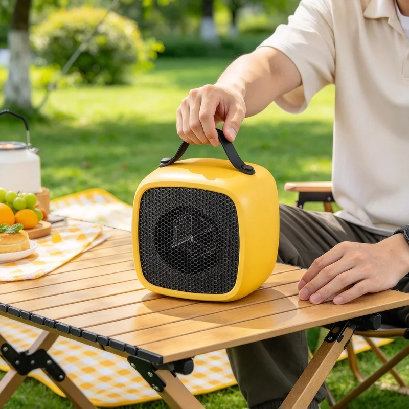 500W PTC Ceramic Mini Space Heater, Premium Portable Quiet Warm Air Fan for Fast Heating at Home and Office in Winter