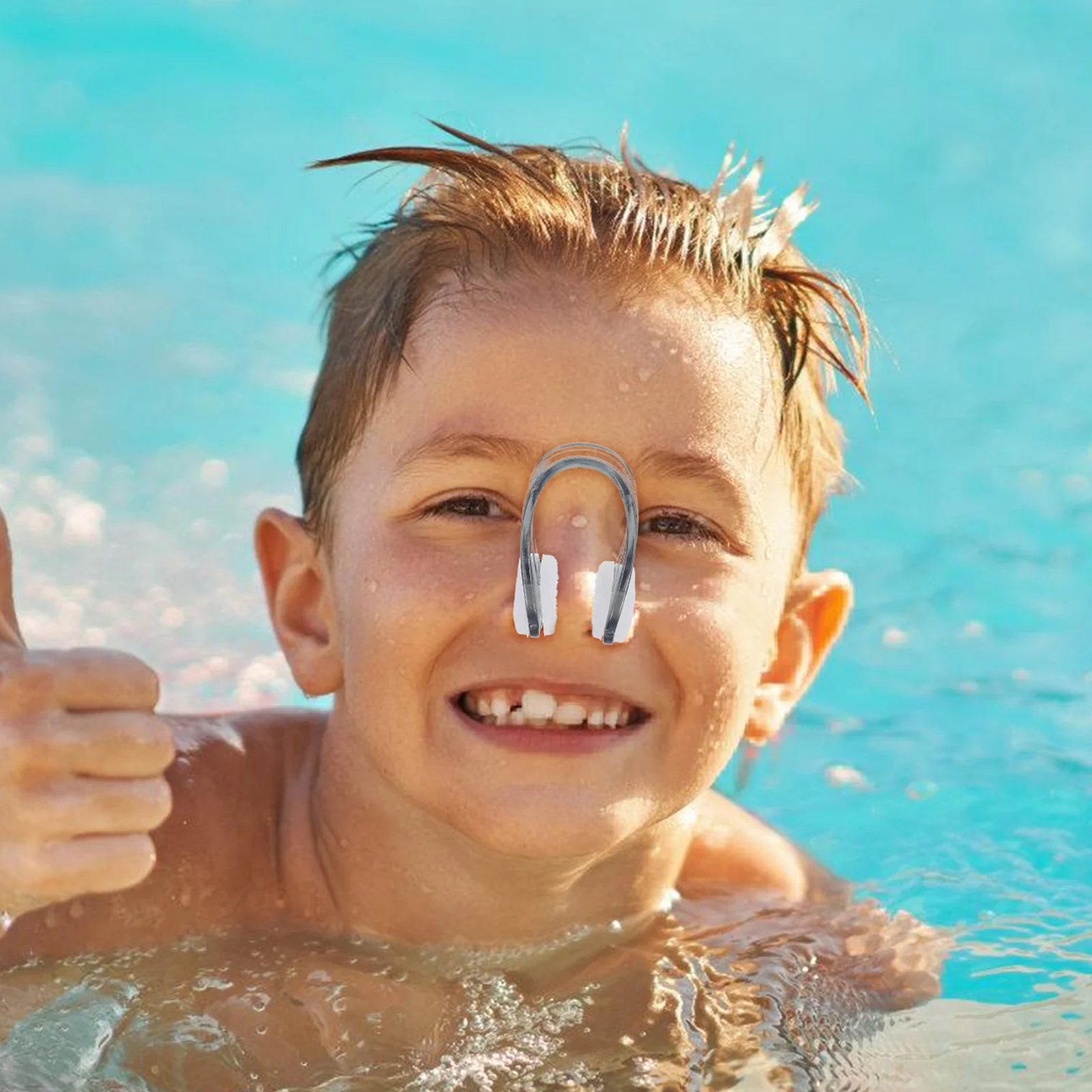 مشبك الأنف للسباحة مبطن لينة الأذن الحلقات قابلة لإعادة الاستخدام مكافحة المياه يستنشق مستقرة صالح بركة اكسسوارات السباحة والعتاد مشبك الأنف