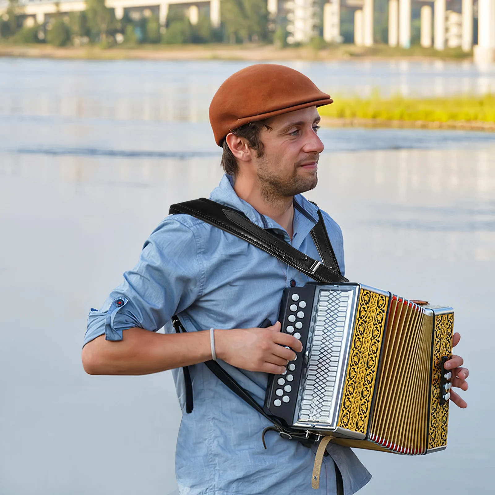 

Adjustable Accordion Shoulder Strap Universal Belt Padded Comfortable for Most Accordions Accordions Straps