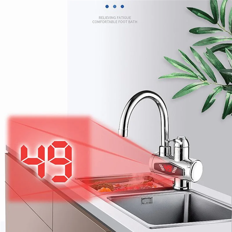 Electric Instant Water Heater Instant Hot Water Faucet Kitchen Tap Water Heating Instantaneous Water Heater EU Plug