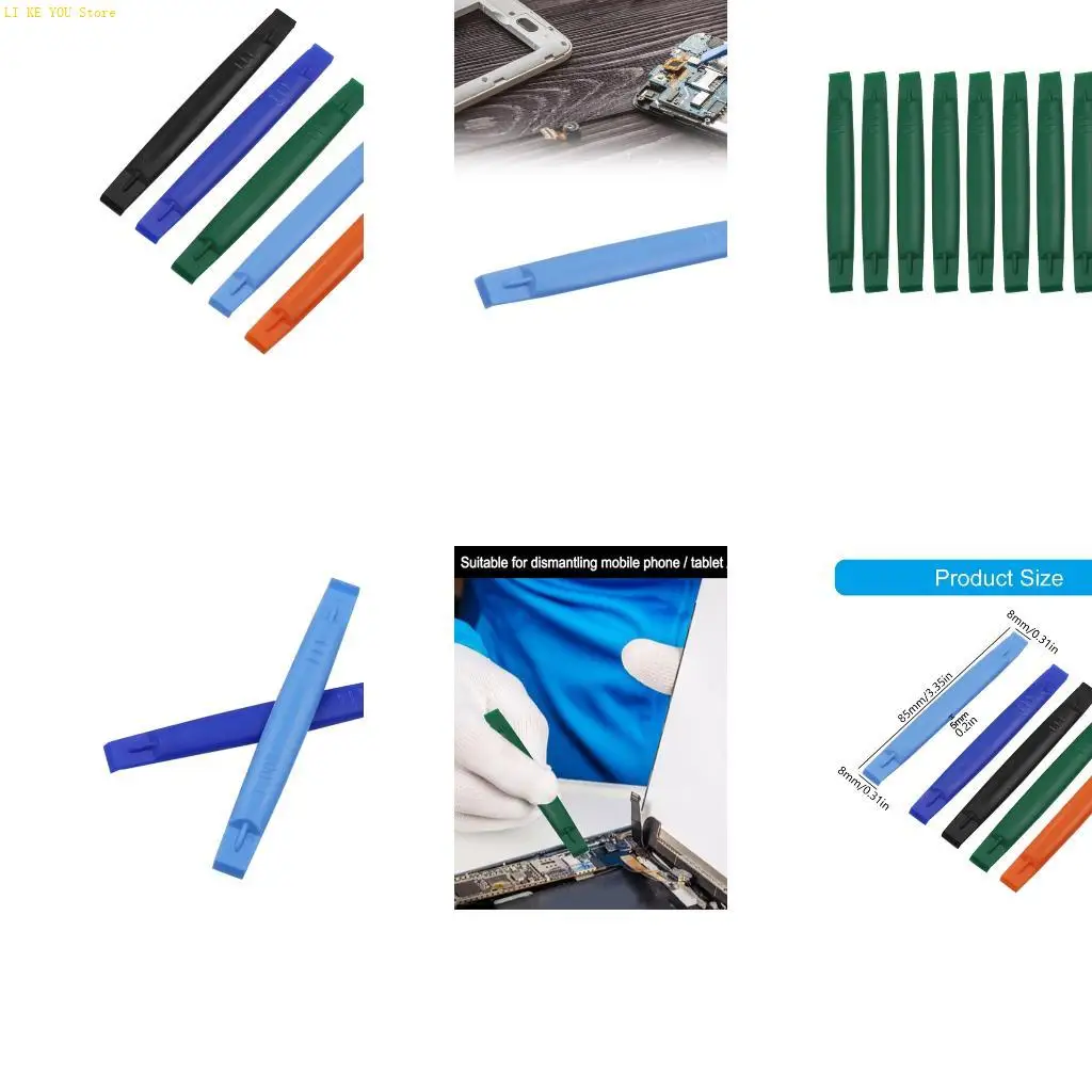 W3JE 10Pcs Lightweight Compact Plastic Pry Bar For Tablet Disassembly
