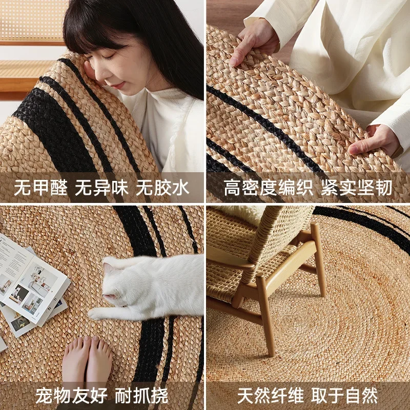 Пасторальный стиль, чайный домик, джут, круглый, ковер, ручная работа, кровать и завтрак.