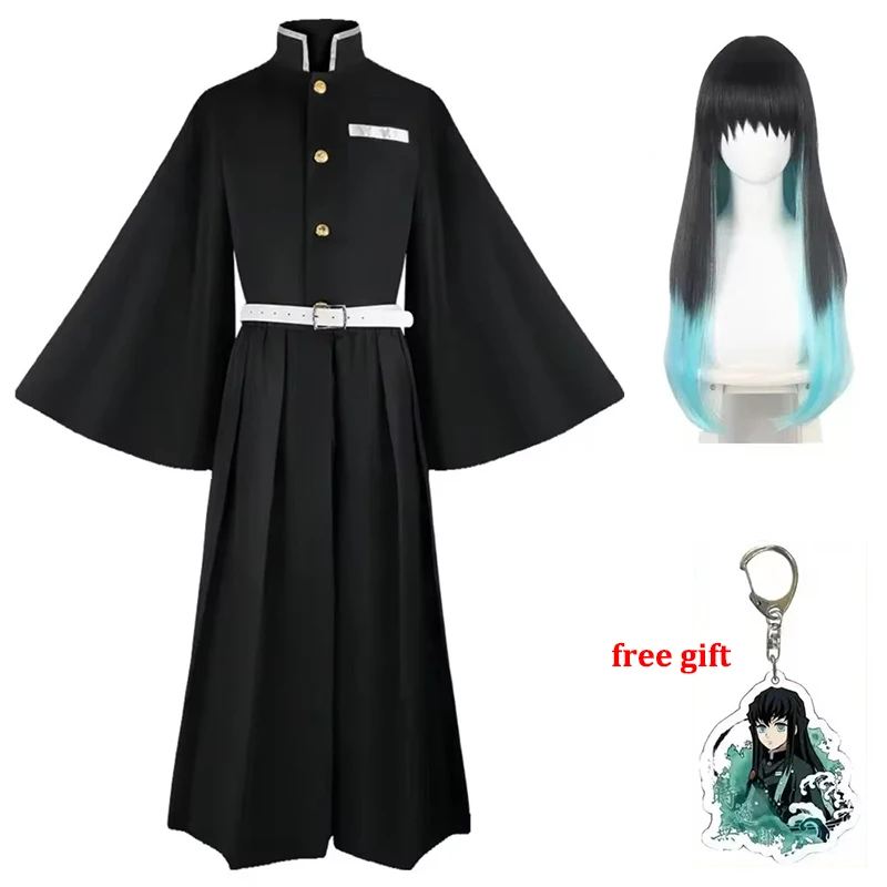 Anime Tokitou Muichirou Cosplay Costume Wig Kisatsutai Uniform for Adult and Child Convention Party Suit Outfit with Free Gift