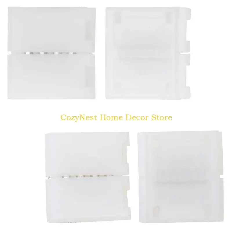 92MF Solderless Clip-On Con.cector 4 Pin 10mm for 5050 RGB LED Strip Light