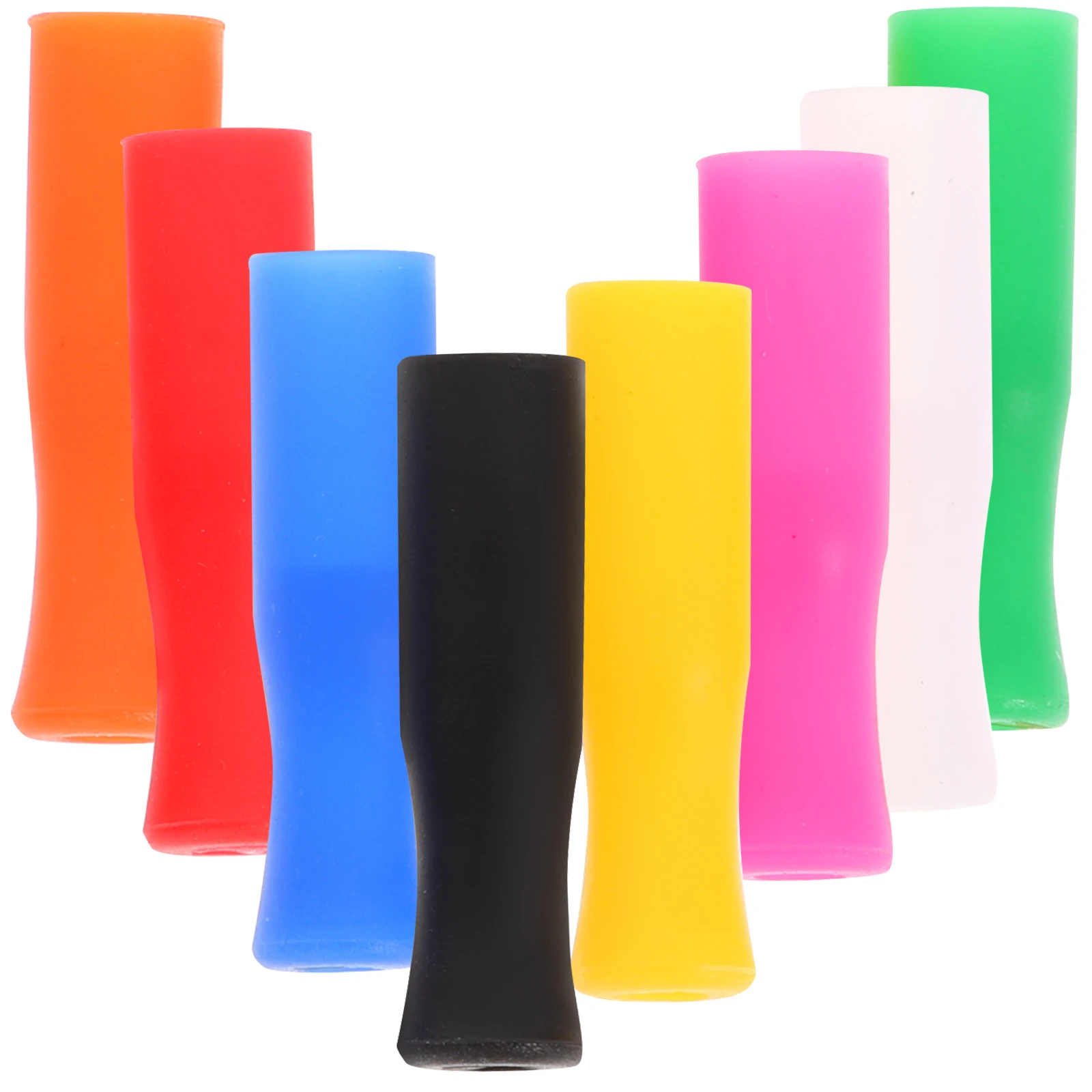 

8Pcs Silicone Straw Tips Soft Reusable Heat Cold Resistant Covers Stainless Steel Straws Protect Teeth Kitchen Bar