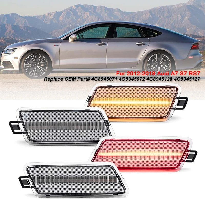 For Audi A7 Quattro/ RS7/ S7 Front Rear Side Marker Light Turn Signal Light Parking Position Indicator Lamp Assembly 2012-2017