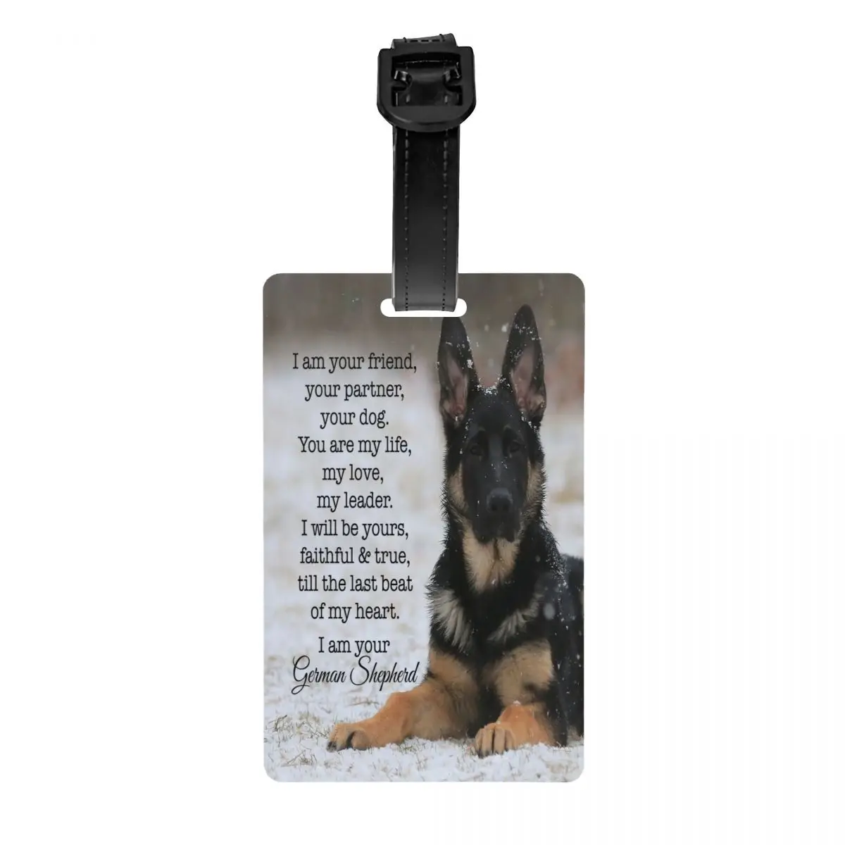 I Am Your German Shepherd Luggage Tag for Suitcases Dog Lover Privacy Cover Name ID Card