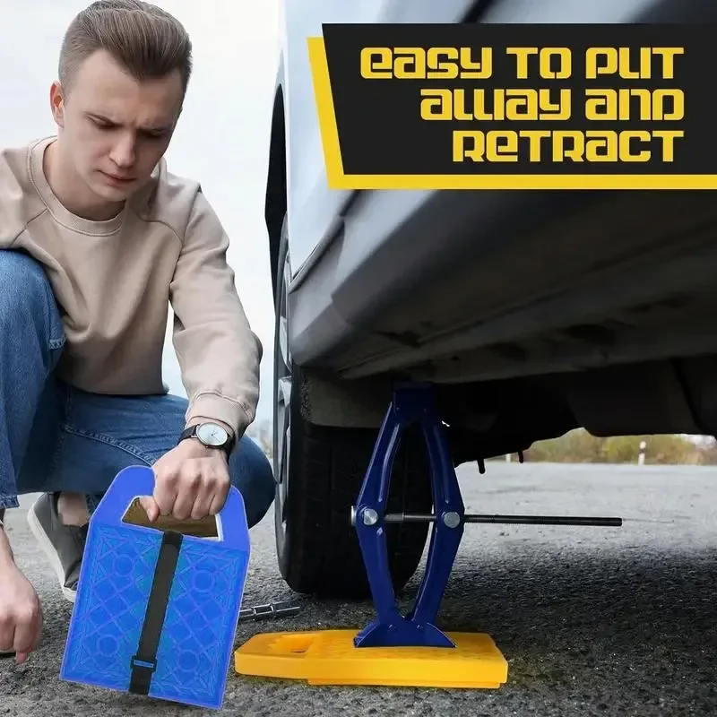 4pcs Jack Pad Prevent Jacks Sinking Anti Slip Weather Proof Leveling Stabilizing Jack Block Pad for Camper Caravan Trailer
