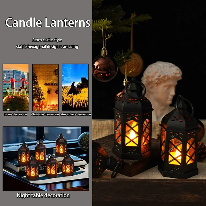 LED Electronic Candle Light Portable Small Lantern Night Light Decorative Ornament