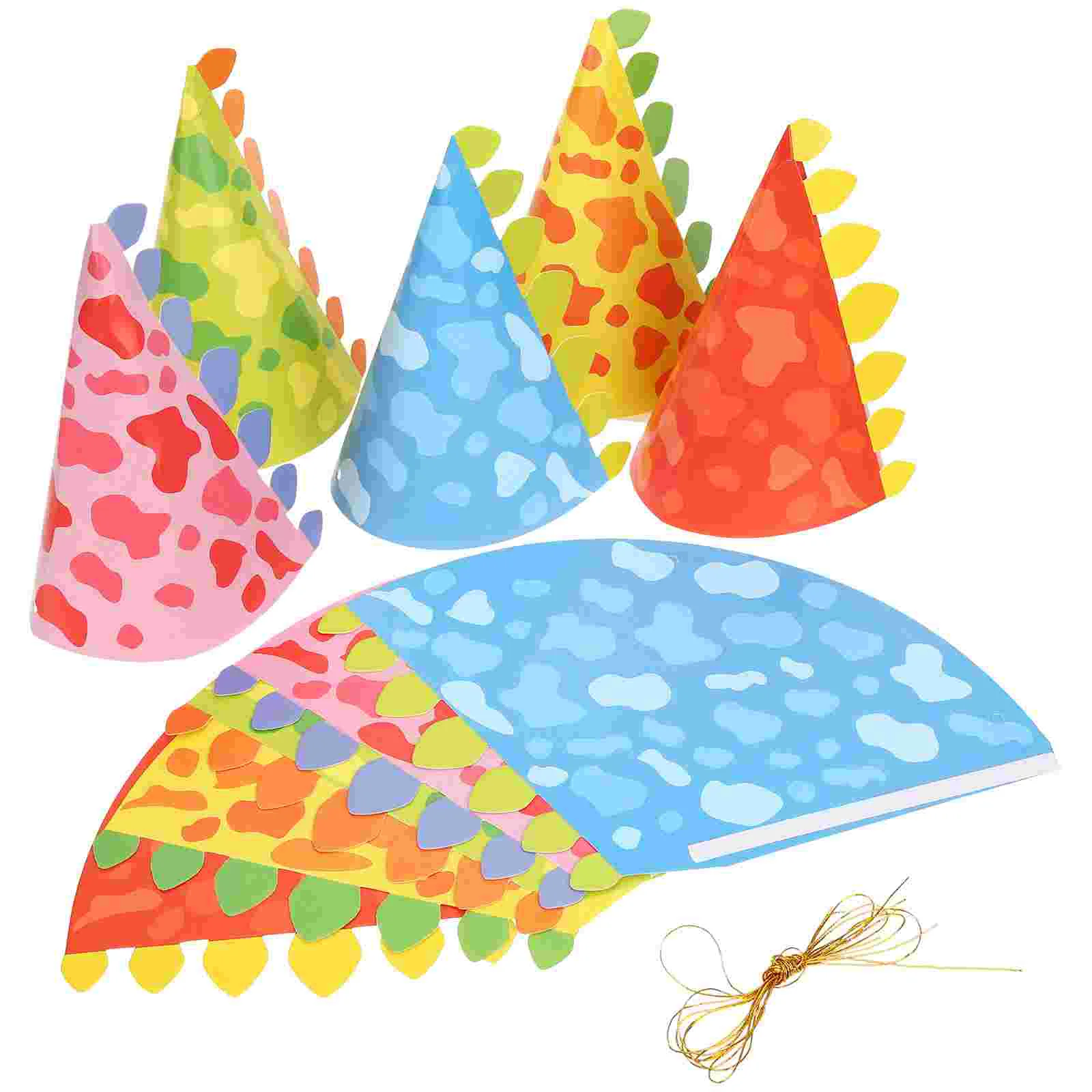 20pcs Birthday Hat Children Dinosaur Theme Birthday Hat Kid Birthday Paper Hats party hats for kids dinosaur hat