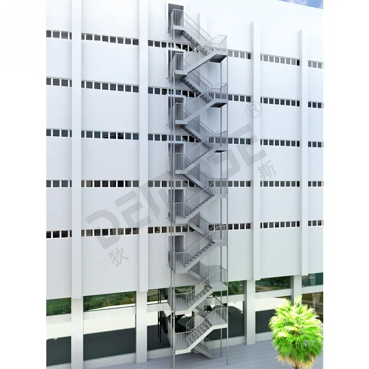 

Outdoor Steel Emergency Stairs/ Fire Escape Staircase