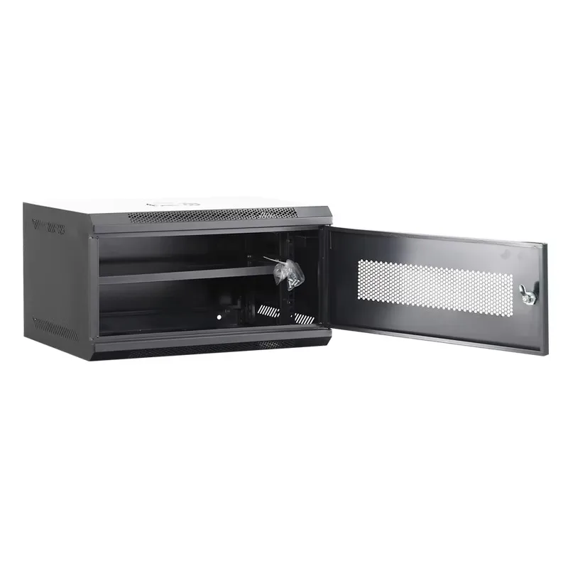 Factory Direct 19 Inch Black Mesh Door Steel Network Cabinet Wall-Mounted 6U/9U/12U Rack Opt for Quality and Style!