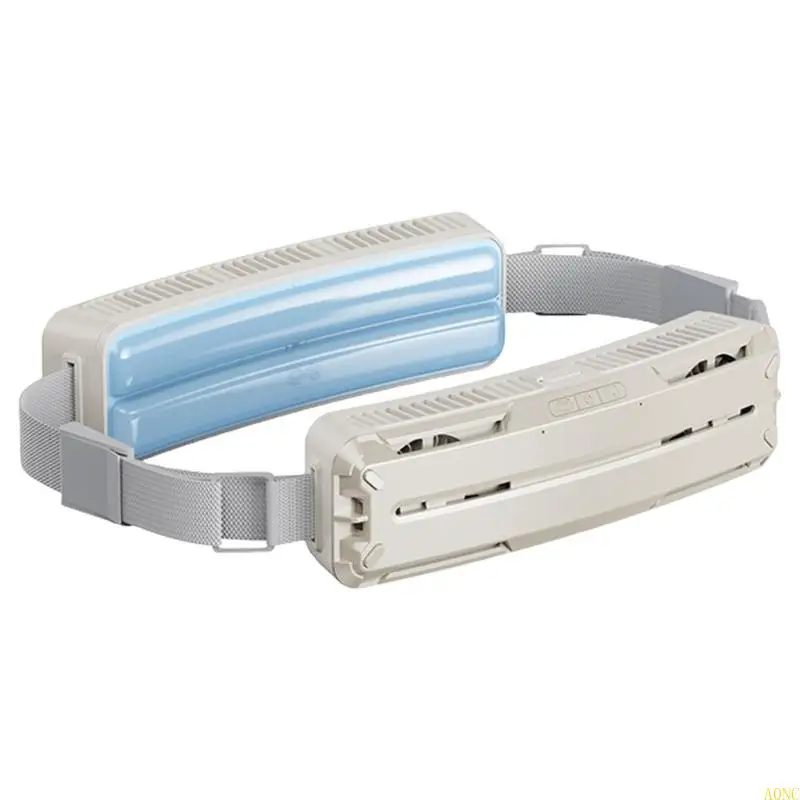 A0NC USB แบบชาร์จเอวพร้อมเทคโนโลยีการระบายความร้อนขั้นสูงพัดลมคลิปเข็มขัดสายพานสวมใส่ได้สำหรับการตั้งแคมป์และการเดินทาง