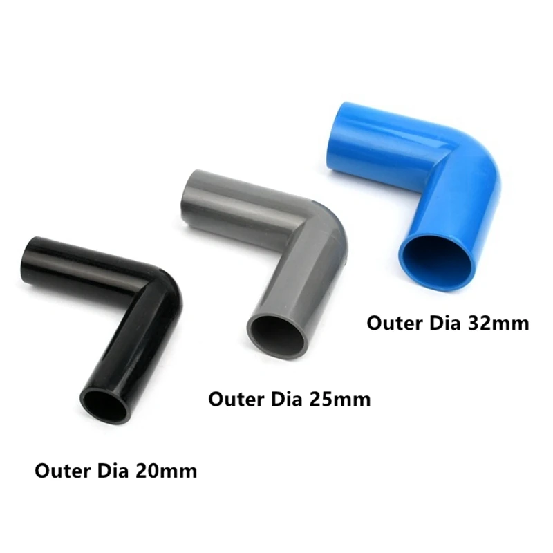 1~15PCS O.D 20/25/32mm PVC Extended Fish Tank Elbow Connector Aquarium Tank Drain Joint Garden Irrigation Water Pipe Accessories