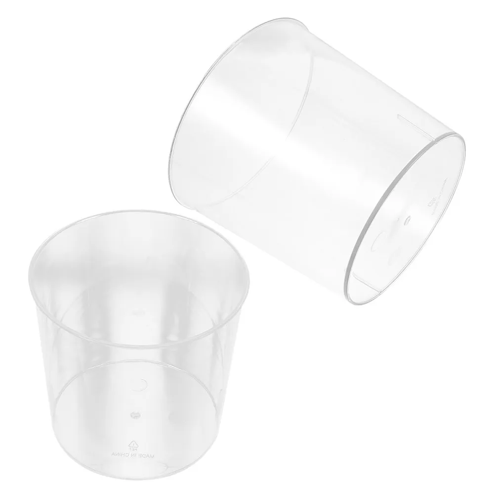 2Pcs Clear Flower Wake Bucket Sturdy Plastic Flower Arrangement Holder Storage Container for Home Balcony Office Decorative Vase