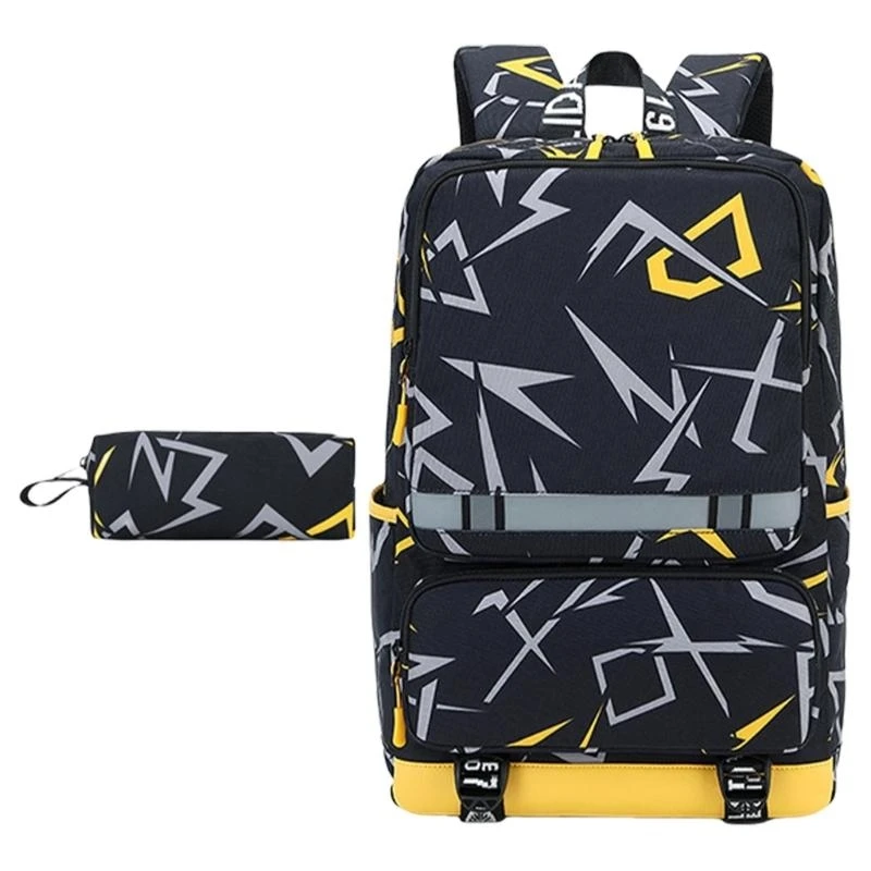 

F19F Multipurpose School Bag Large Capacity Backpack Pencil Case Set Ergonomic Daypack Laptop Bag Rucksack for Everyday Use