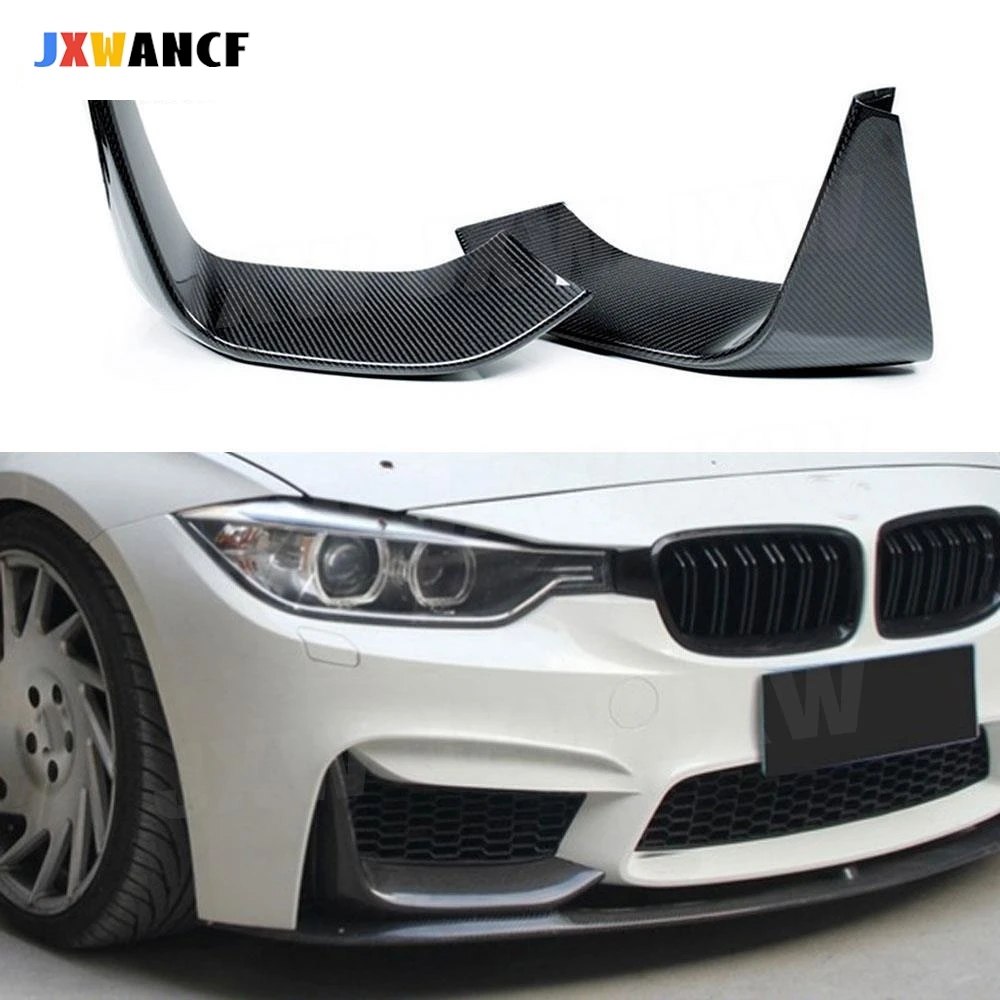 

JXWANCF Rear Dry Carbon Fiber Front Flaps Apron For BMW 3 Series F80 M3 4 Series F82 F83 M4 2014-2017 FRP Front Splitters Car