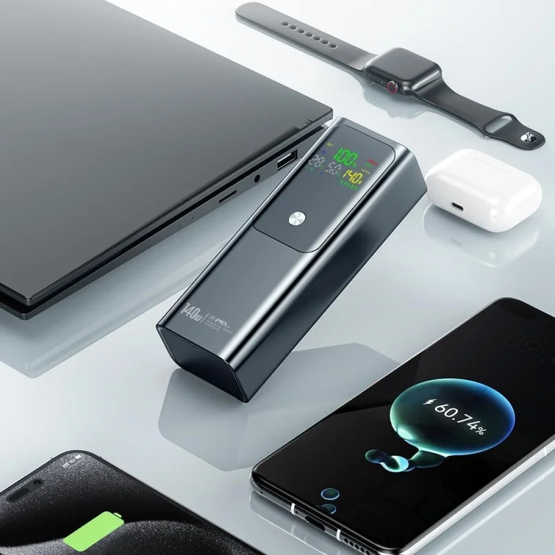 Cargador de computadora portátil, banco de energía móvil de alta potencia de 100 W, banco de energía móvil de 20000 mAh, carga rápida con salida USB