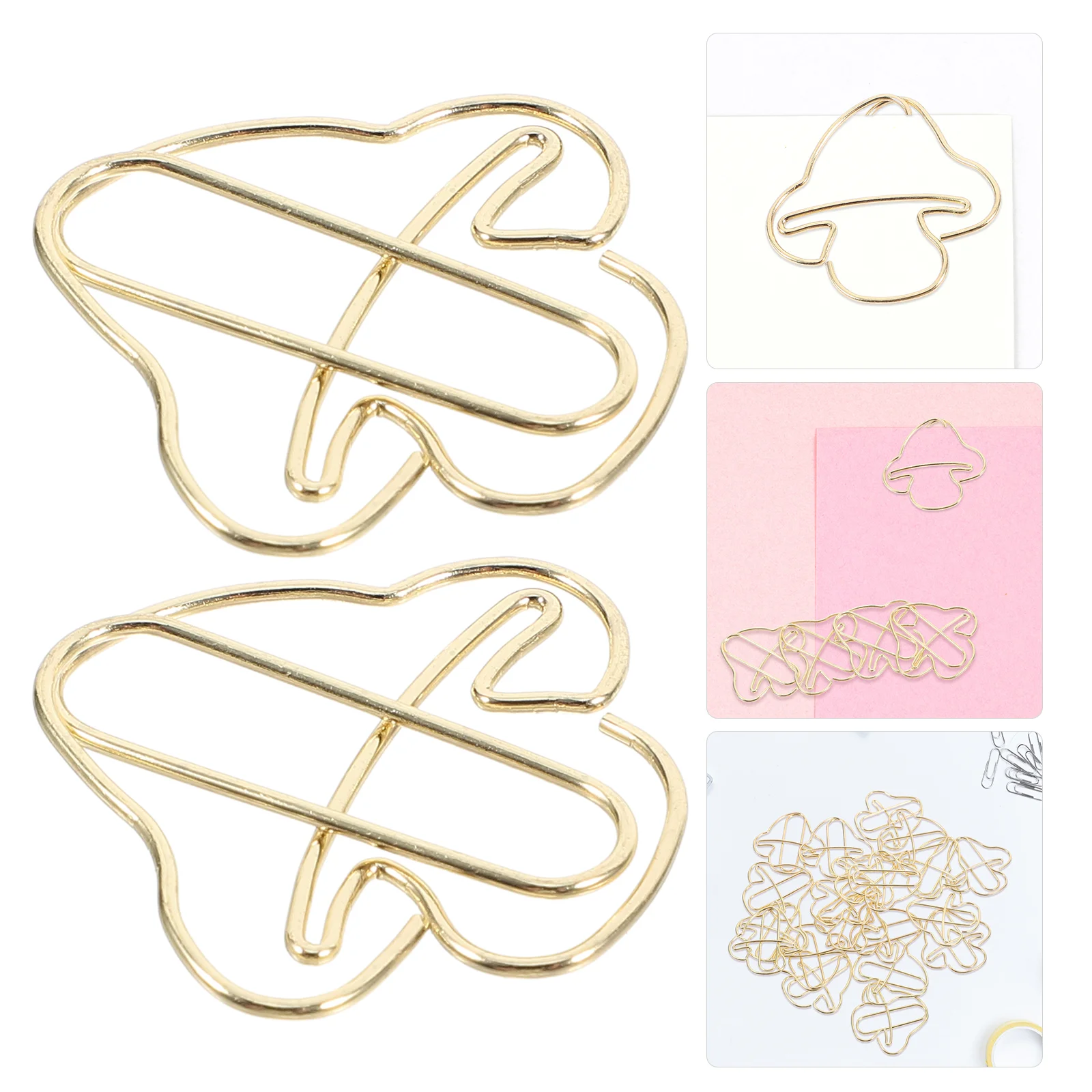 

20pcs Mushroom Shaped Paper Clips for School Projects Work Organization Document Paper Clamps Office Supplies Note Clips Desk Ac