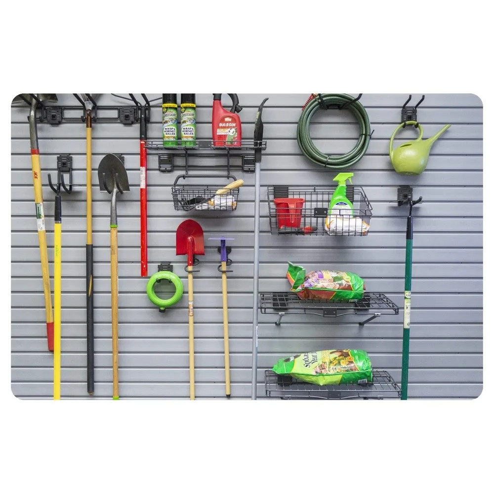 Lawn and Garden Accessory Kit with Locking Hook Brackets