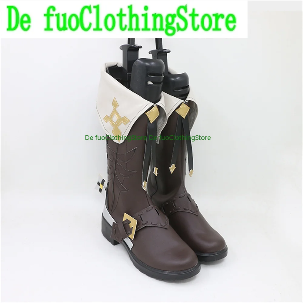 Defuo Genshin Impact Mika Scarpe Cosplay Stivali Gioco Anime Festa di Carnevale Halloween Negozio di scarpe di Natale