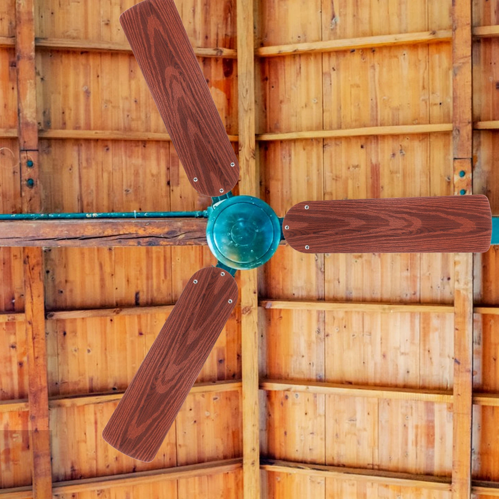 

1pcs Wood Grain Fan Blades 20.7Inch Plastic Replacement For Ceiling Fans High-Performance Decorative Lightweight