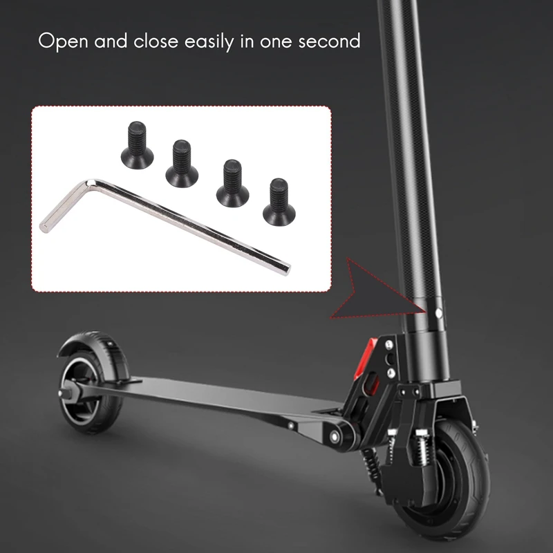 Xiaomi M365スクーター用の六角形ハンドル付きハンドルバー,フロントフォーク,チューブネジ,交換部品キット,ninebot es2アクセサリー,4個