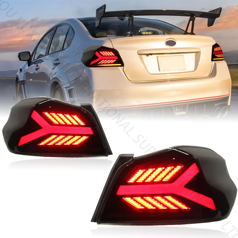 

Auto LED Taillights Assembly For Subaru WRX 2014-2021 New Red Modified Tail Lamp Accessories Wholesale 2015 2019 2020