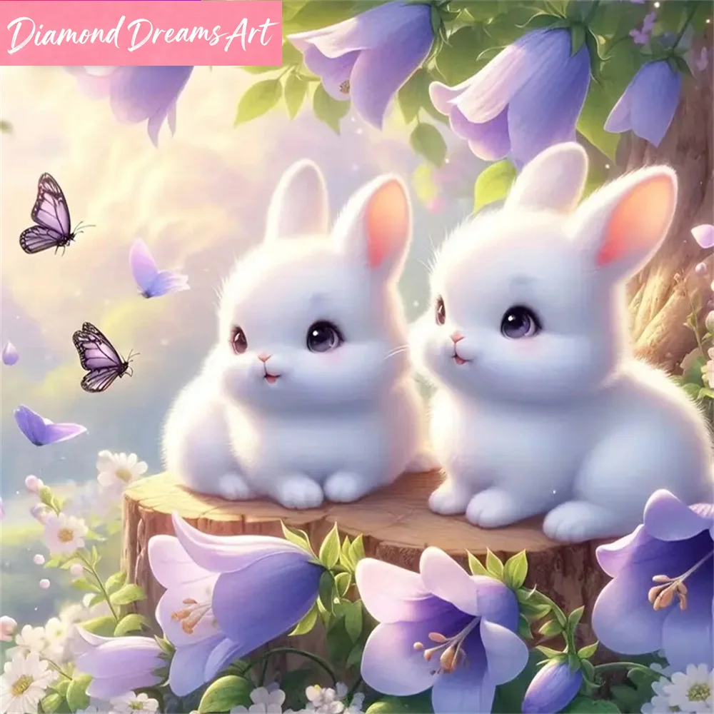 DIY Diamant-Mosaik Hase Tierbild aus Strass Diamantmalerei Blume Neuerscheinung Stickerei Kindergeschenk