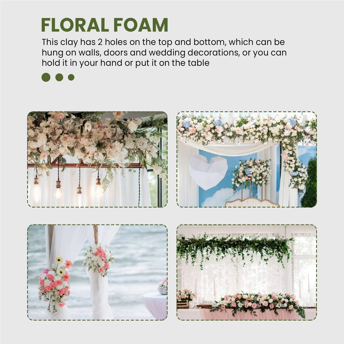 1 Pcs Floral Foam Cage Flower Holder with Floral Foam for Flowers Cage Bowl for Table Centerpiece Floral Arrangement