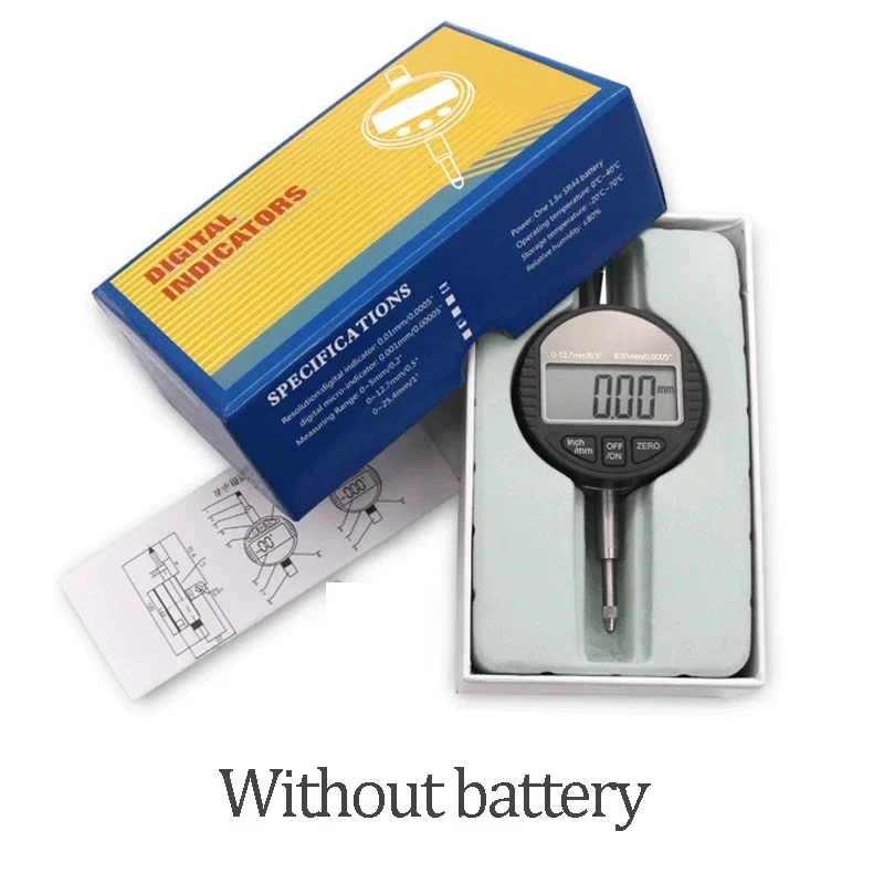 0.01mm 0.001mm Accuracy DTI Digital Dial Indicator Digital Probe Indicator Dial Test Gauge Range 0-12.7mm Dial Test Indicators