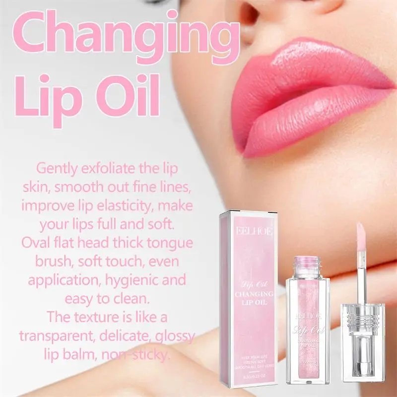 Temperature Changing Lip Oil Moisturizing Easy Coloring Lip Gloss Non-stick Cup Lip Glaze for Women Lip Care New