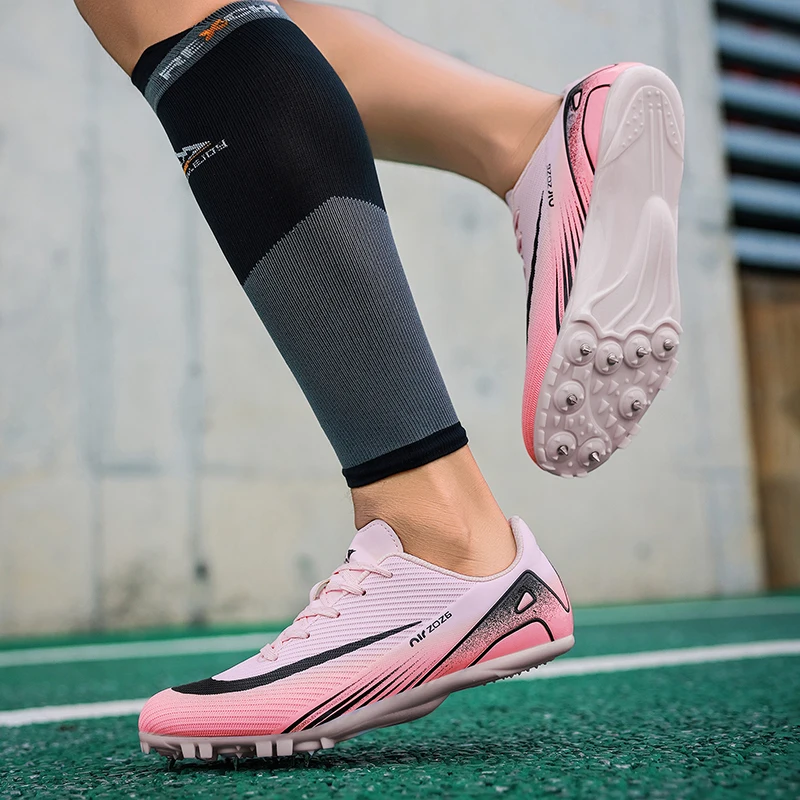 العلامة التجارية موضة سرعة ألعاب القوى حذاء رياضة للرجال النساء تنفس المسامير احذية الجري الرجال المدربين عدم الانزلاق تتبع أحذية الرجال