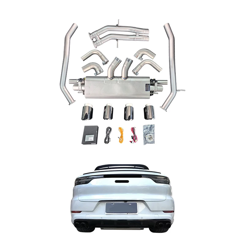 

Модификация автомобиля Damei, обновленная спортивная выхлопная труба со средним хвостом, выхлопная труба для PAG 2018-2025 Cayenne