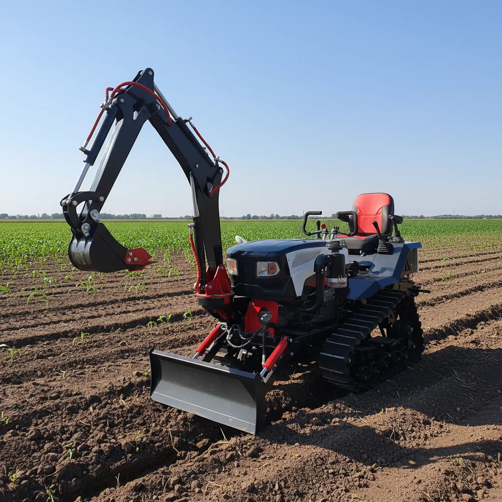 50HP Heavy Duty Crawler Tractor Farm Use Machine Rotary Tiller Ditching Weeding Bulldozing Agricultural Equipment