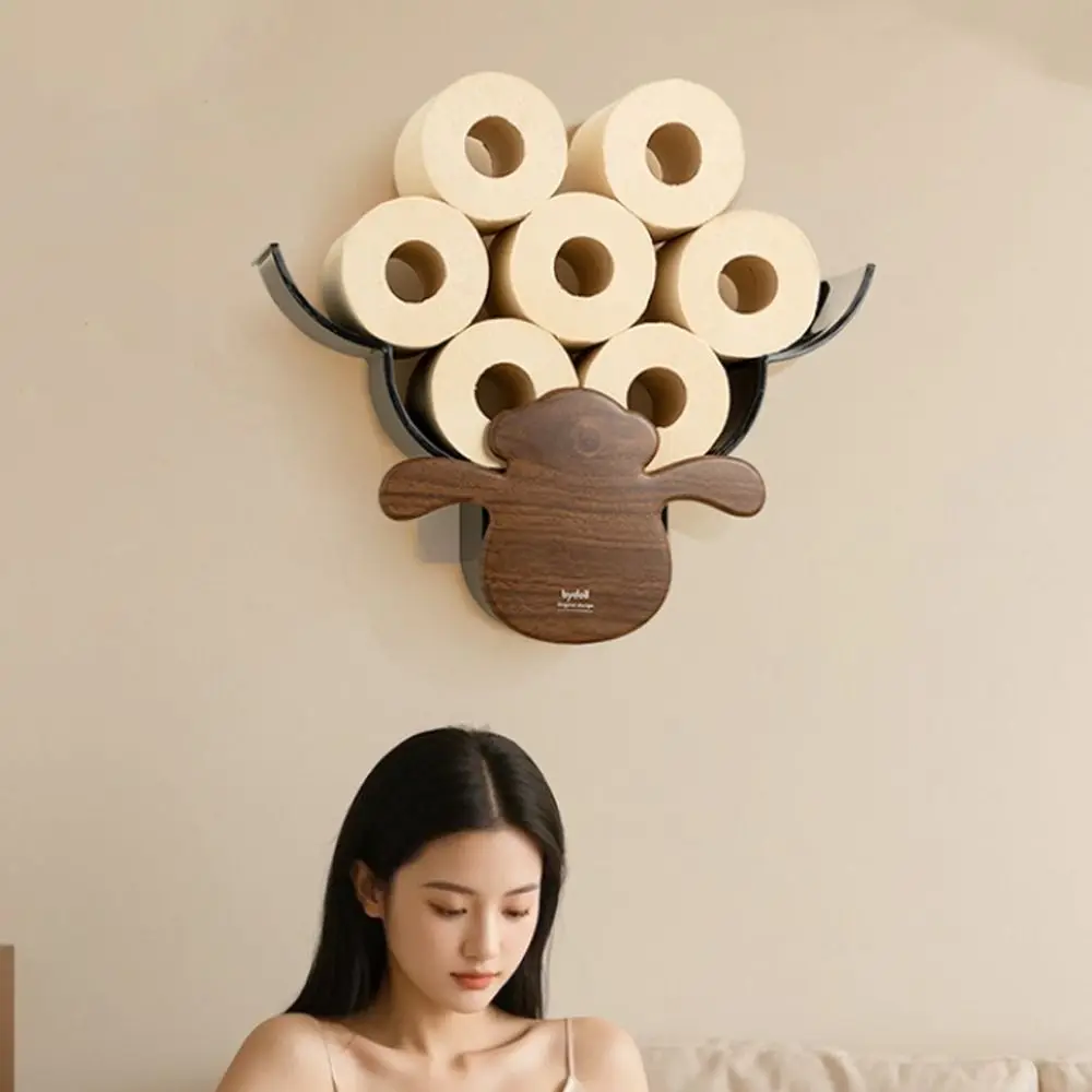 

Plastic Sheep Toilet Roll Holder Wall Hanging Space Saving Paper Towel Holder Holds 12 Rolls Towel Roll Holder Kitchen Storage