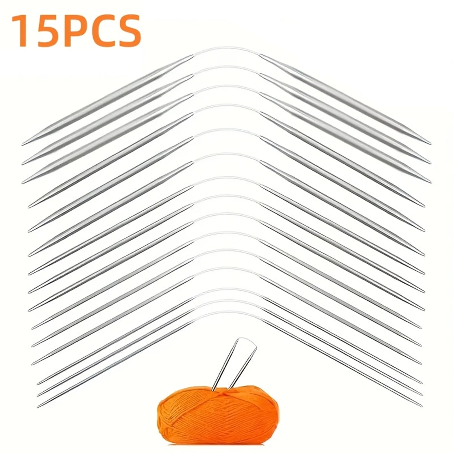 15 stuks ronde breinaalden flexibele breinaalden naalden met magische dubbelpuntige garen breinaalden breinaalden