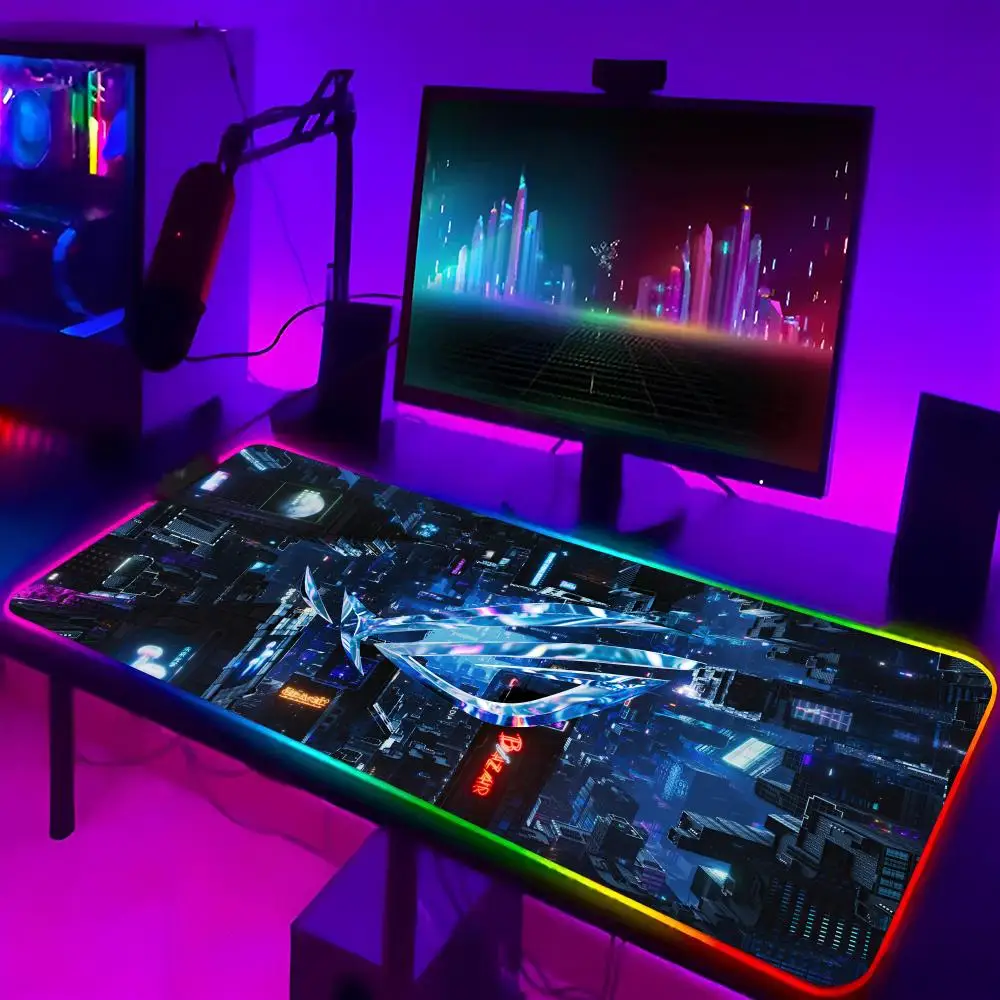 ASUS ROG Mouse Pad Xxl Laptop Mat Gaming Rgb Mousepad Backlit Valorant Keyboard Gamer Girl Table Pads Deskpad